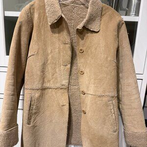 Genuine Leather (Suede) Sherpa Lined Coat